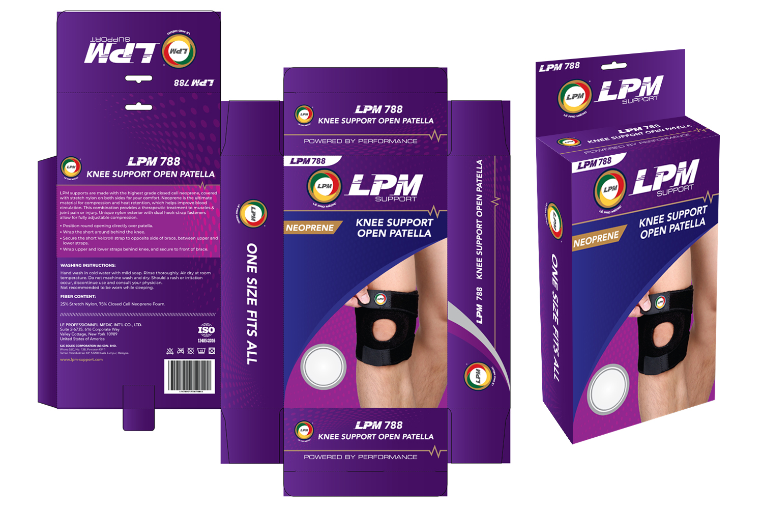 Knee support open patella